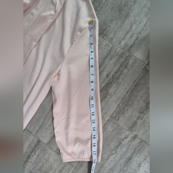 Chico's Pink Relaxed 3/4 Sleeve Tunic with Mandarin Collar - Picture 4 of 9